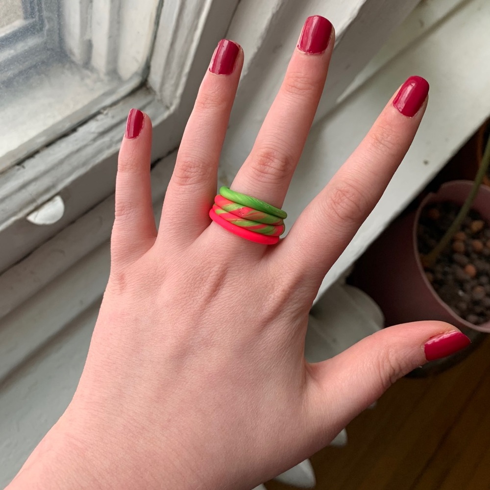 FREE ADD ON - Handmade Statement Clay Ring - 7.5